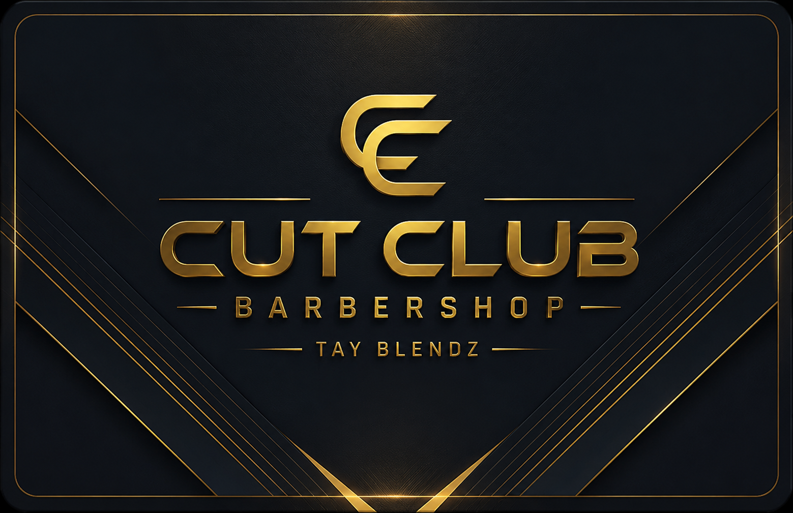 Redesigned Cut Club Barbershop brand card